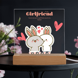 Cute Bunny Love Gift for Her – Square Acrylic Plaque - - Acrylic Prints