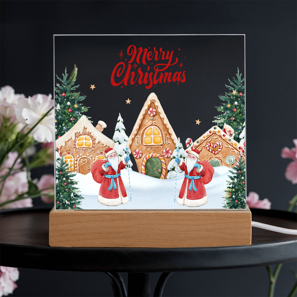 Gingerbread Village Acrylic Plaque – A Sweet Christmas Gift - - Acrylic Prints