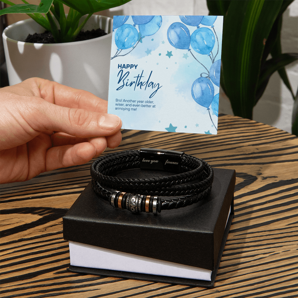 Blue Balloon Birthday Bracelet for Brother - - Bracelets