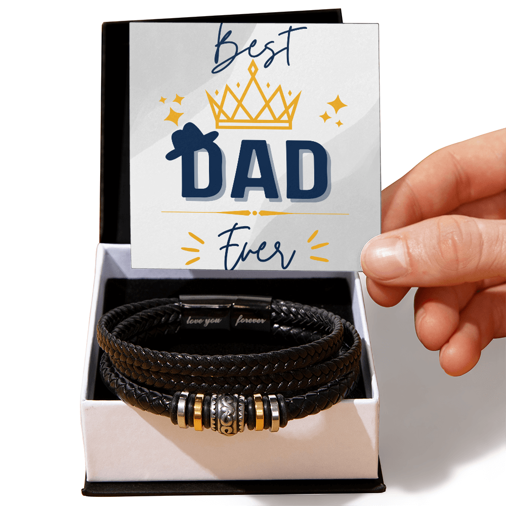 Crown Him with Love – Men’s Bracelet Gift for Dad - Two Tone Box - Bracelets
