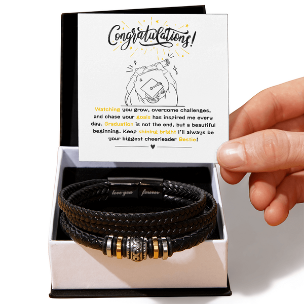 Shine Bright - Graduation Cheerleader Art - Two Tone Box - Bracelets