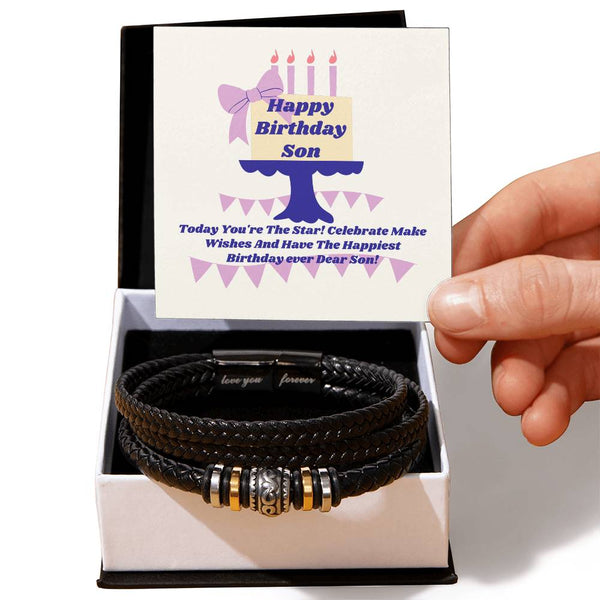 Love You Forever Son Bracelet – A Gift of Lifetime - Two Tone Box - Bracelets