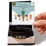 Thoughtful Teacher’s Gift – Leather Band Bracelet - Two Tone Box - Bracelets