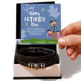 Dad’s Treasure – Men’s Gift Bracelet with Message - Two Tone Box - Bracelets