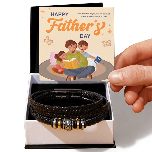 Love You Forever Bracelet – For the Dad Who Gave All - Two Tone Box - Bracelets