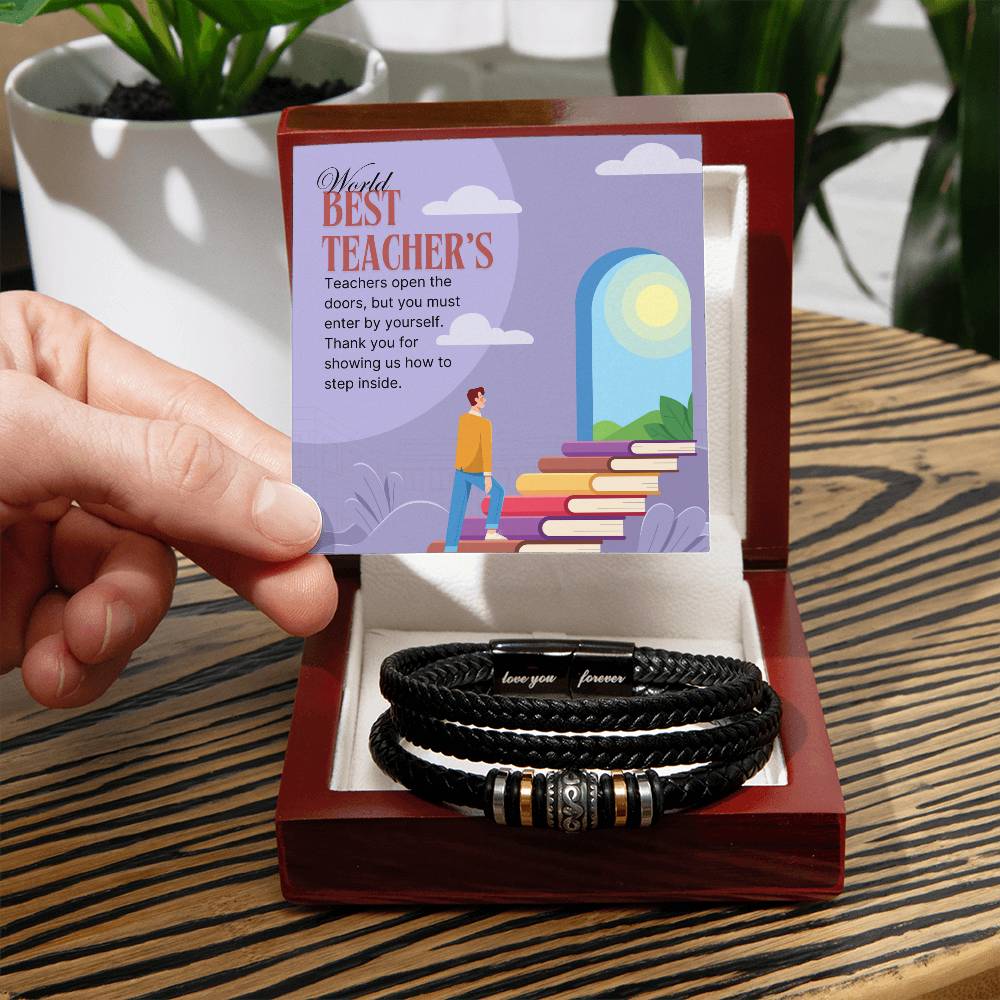 Engraved Bracelet – Honor Your Mentor Teacher - - Bracelets
