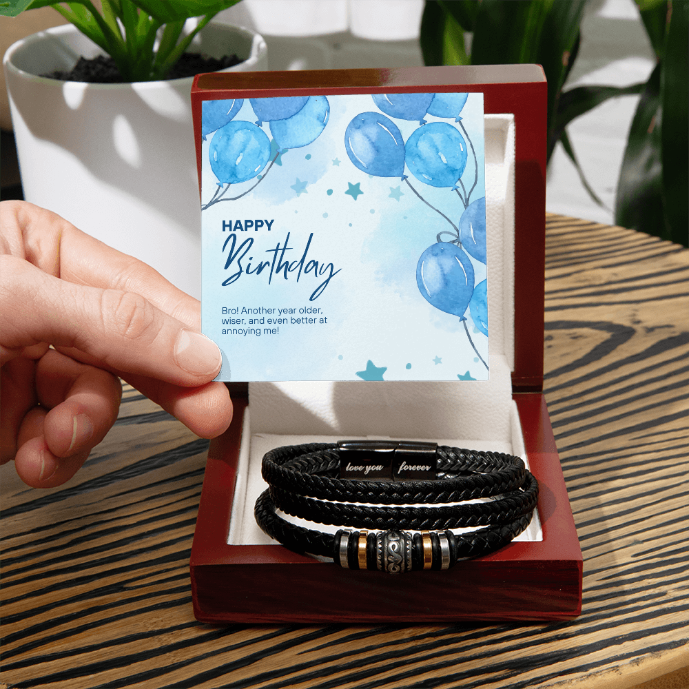 Blue Balloon Birthday Bracelet for Brother - - Bracelets