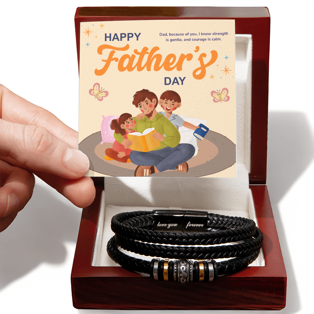 Love You Forever Bracelet – For the Dad Who Gave All - Luxury Box w LED - Bracelets