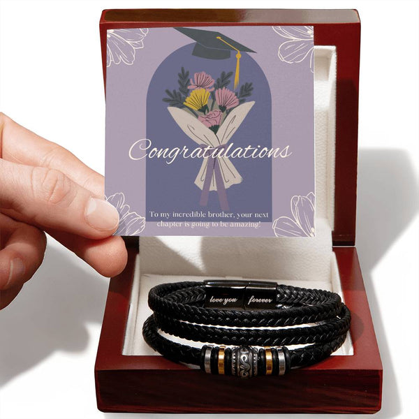 Brother's Bloom - Graduation Congratulations Art - Luxury Box w LED - Bracelets