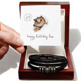 Funny Birthday Bracelet for Bro – Cat Edition - Luxury Box w LED - Bracelets
