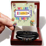 Extra Thankful Bracelet Gift for Teachers - Luxury Box w LED - Bracelets