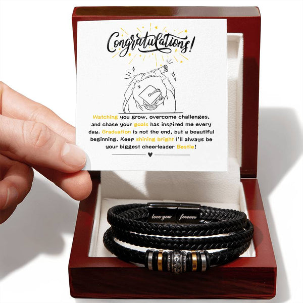 Shine Bright - Graduation Cheerleader Art - Luxury Box w LED - Bracelets