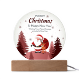Merry Christmas LED Plaque – Heartwarming Holiday Gift - LED Corded Base - Acrylic Prints