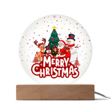 Festive LED Acrylic Plaque – A Joyful Christmas Gift - LED Corded Base - Acrylic Prints