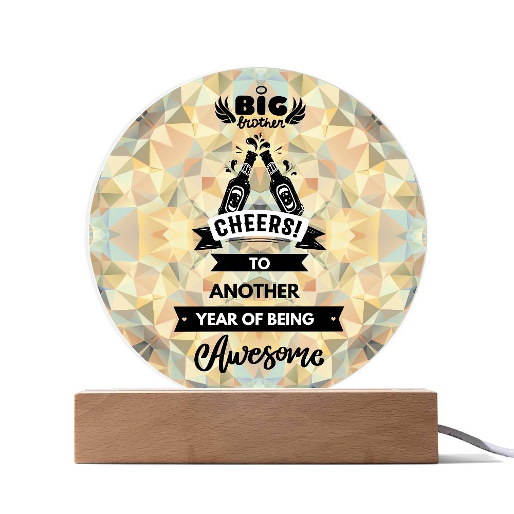 Big Brother’s Cheers of the Year - Celebratory Acrylic Plaque - LED Corded Base - Acrylic Prints