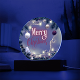 Merry Christmas Circular Acrylic Plaque – Gift of Warmth - - Acrylic Prints