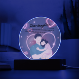 Father & Daughter Bond – Printed Circle Acrylic Plaque LED - - Acrylic Prints