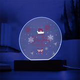Circular Christmas LED Plaque – Spark Joy & Memories - - Acrylic Prints