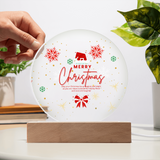 Circular Christmas LED Plaque – Spark Joy & Memories - - Acrylic Prints