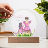 For My Lovely Daughter – Printed Circle Acrylic Plaque Gift - - Acrylic Prints
