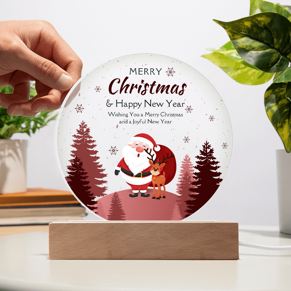 Merry Christmas LED Plaque – Heartwarming Holiday Gift - - Acrylic Prints