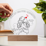 Beloved Daughter Gift – Printed Circle Acrylic Plaque with LED - - Acrylic Prints