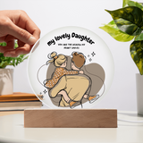 Daddy-Daughter Moment – Printed Circle Acrylic Plaque Gift - - Acrylic Prints