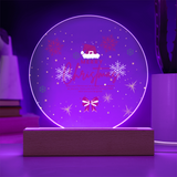 Circular Christmas LED Plaque – Spark Joy & Memories - - Acrylic Prints