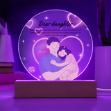 Father & Daughter Bond – Printed Circle Acrylic Plaque LED - - Acrylic Prints