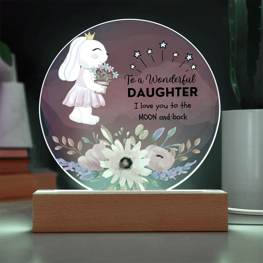 I Love You to the Moon – Daughter Acrylic Plaque Keepsake - - Acrylic Prints