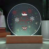 Circular Christmas LED Plaque – Spark Joy & Memories - - Acrylic Prints