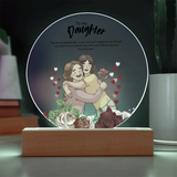 Mom & Daughter Hug – Printed Circle Acrylic Plaque Gift - - Acrylic Prints