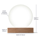 Mom & Daughter Hug – Printed Circle Acrylic Plaque Gift - - Acrylic Prints