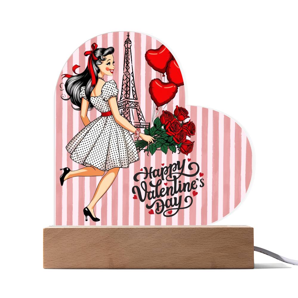 Valentine’s Day Nostalgia - Classic Love Acrylic Plaque - Corded LED Base - Acrylic Prints