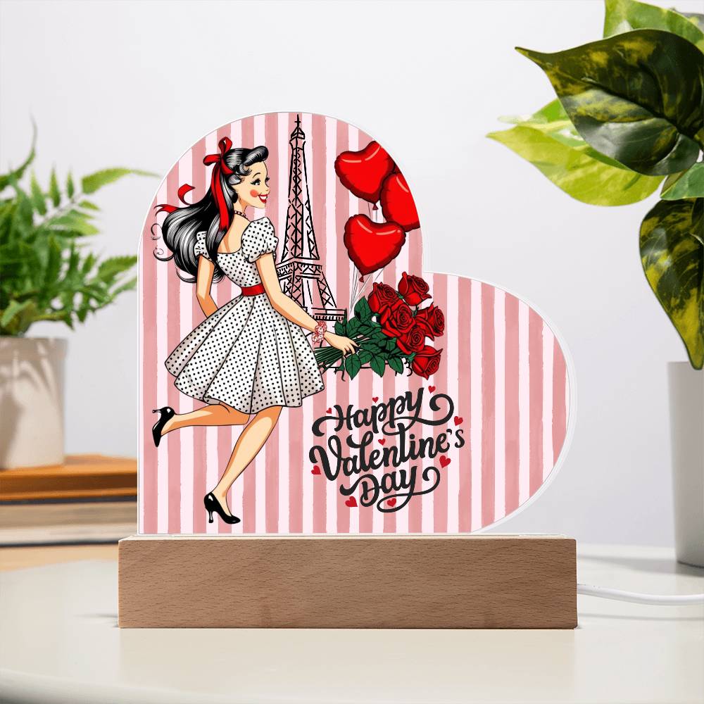 Valentine’s Day Nostalgia - Classic Love Acrylic Plaque - - Acrylic Prints