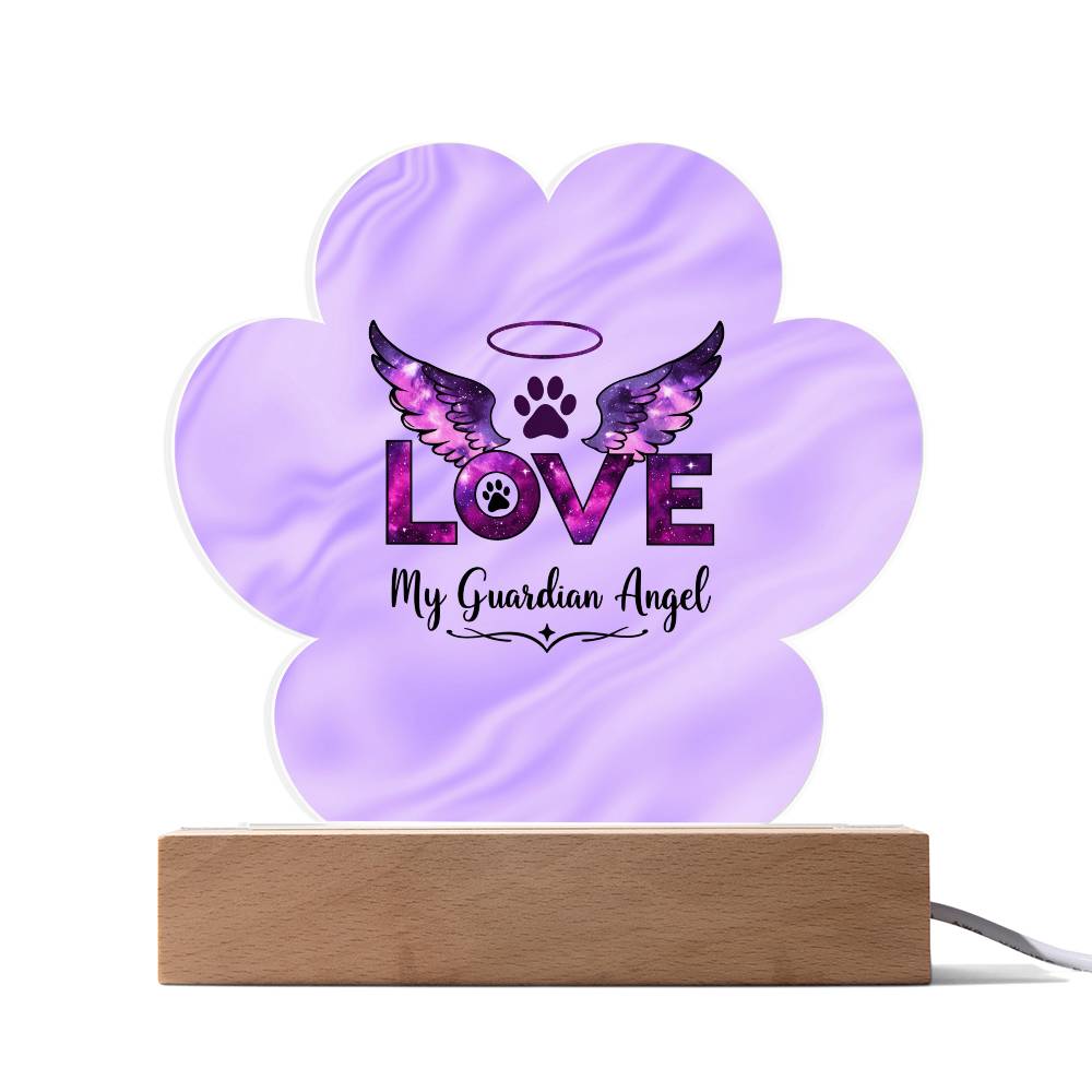 Love Beyond Stars - Pet Angel LED Display - Corded LED Base - Acrylic Prints