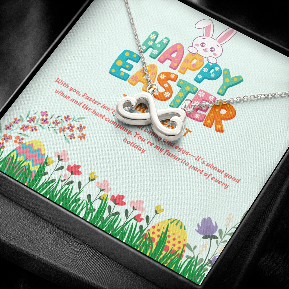 Playful Easter Blooms - Bunny & Love Necklace - - Necklaces