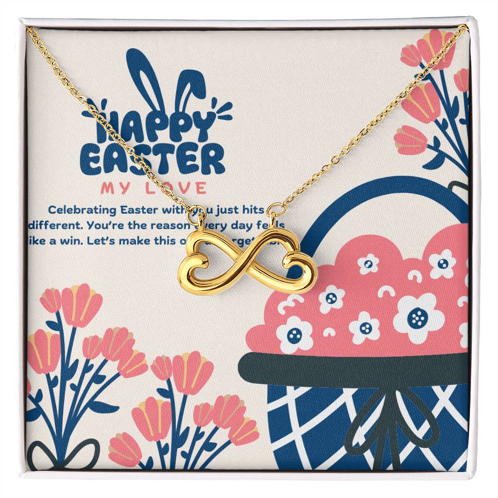 Infinity Heart Necklace – Easter Love for Your Forever Person - 18k Yellow Gold Finish Standard Box - Necklaces