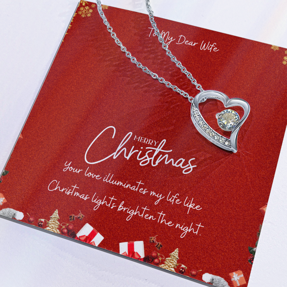 To My Wife – Forever Love Christmas Necklace - - Necklaces
