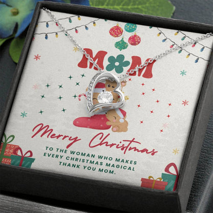 Christmas Gift for Mom – Forever Love Necklace - 18k Yellow Gold Finish - Necklaces