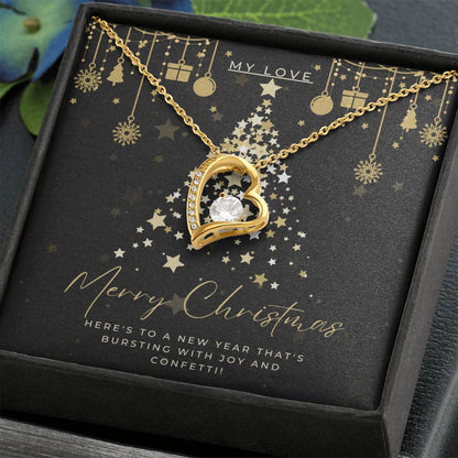 Golden Wishes - A Christmas Card for Someone Special - 14k White Gold Finish Standard Box - Necklaces