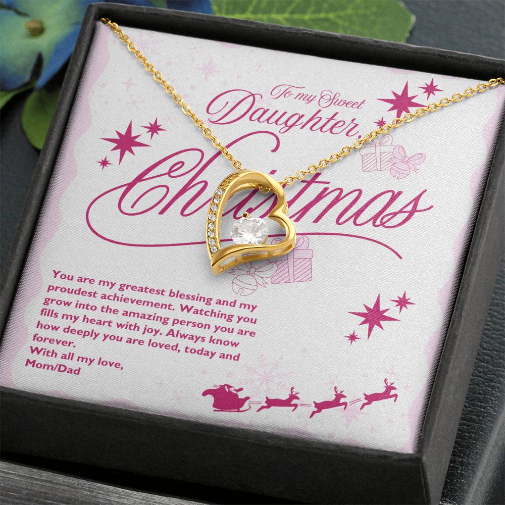 Heartfelt Holidays – Gift Necklace for Daughter - 18k Yellow Gold Finish Standard Box - Necklaces