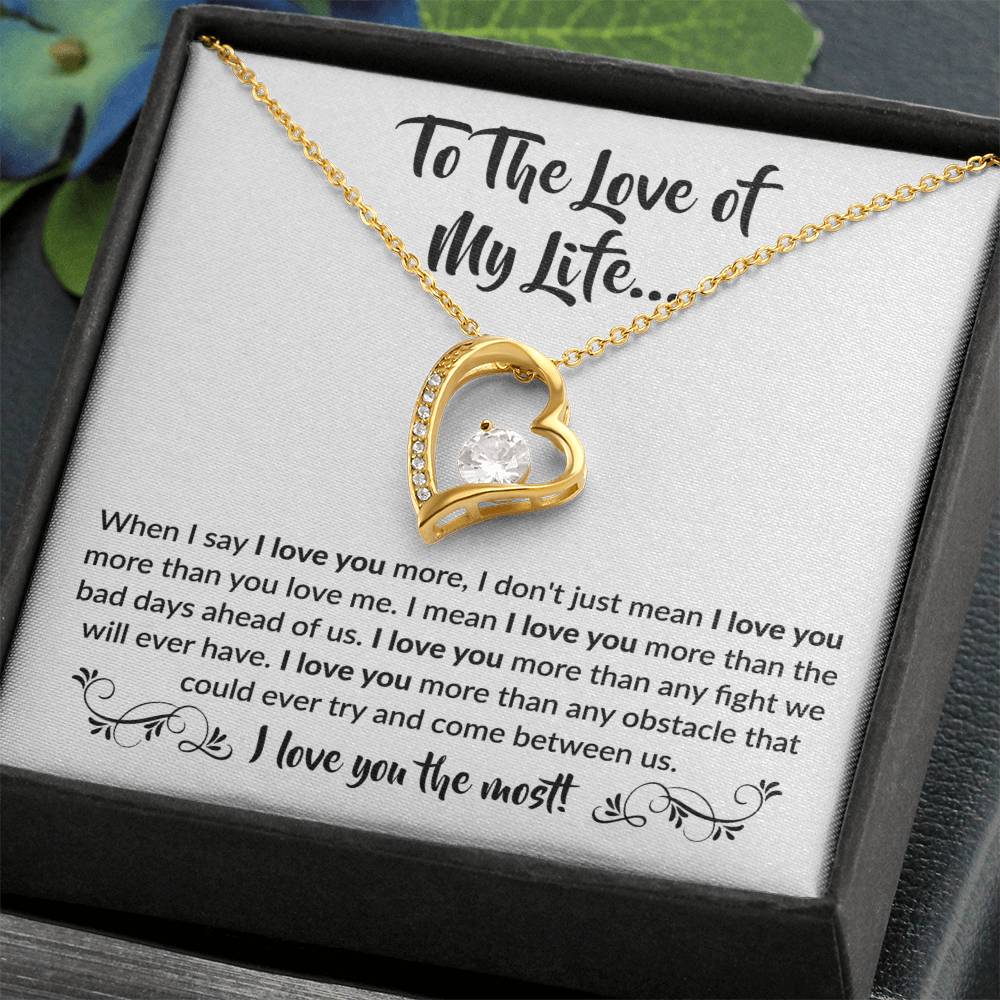 "I Love You the Most" - Heartfelt Gift for Couples - 18k Yellow Gold Finish - Jewelry