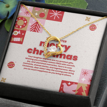 Christmas Necklace Gift for Sister – Sisterly Sparkles Set - 14k White Gold Finish Standard Box - Necklaces
