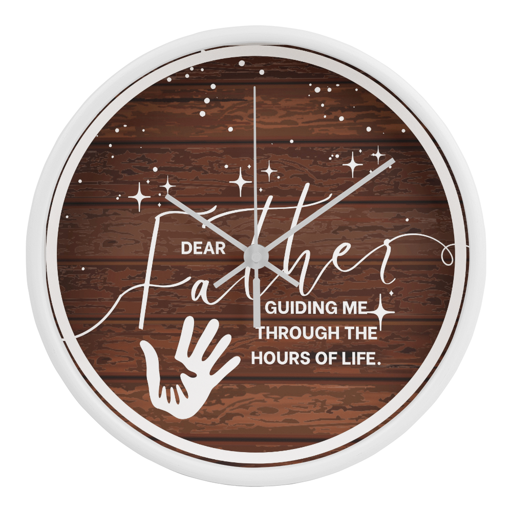 Rustic Wall Clock for Dad – Hours of Life - White White - Wall Clocks