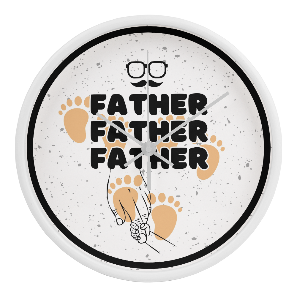 FATHER Wall Clock – Footsteps of Love - White White - Wall Clocks