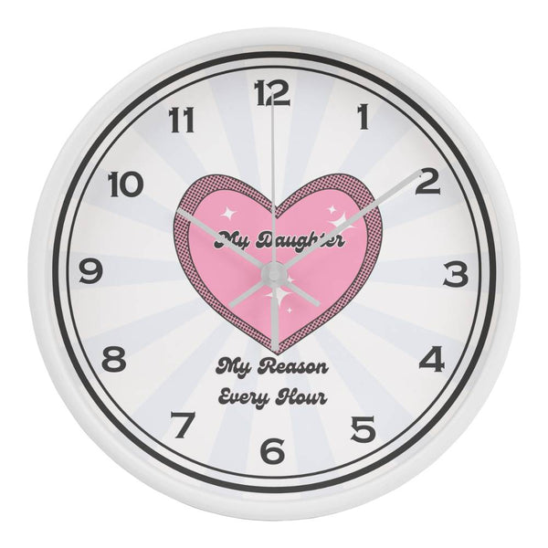 Time for My Daughter – Love Clock - White White - Wall Clocks