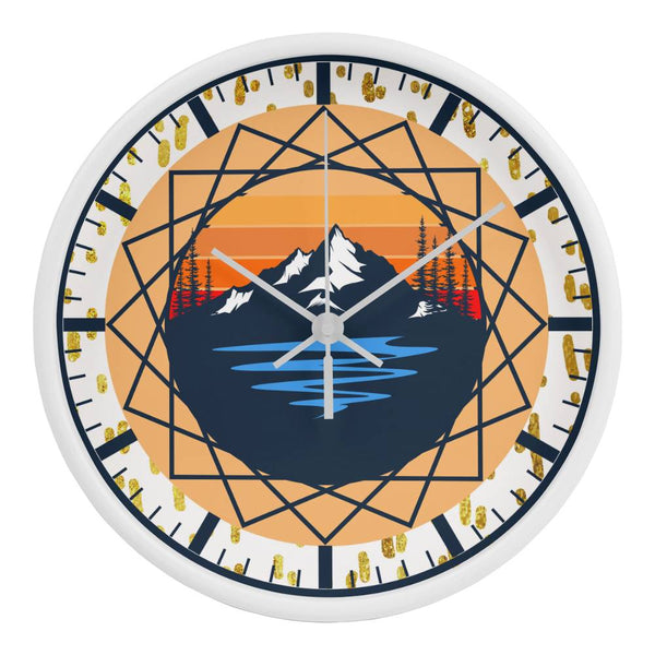 Scenic Mountain Clock – Memorable Wall Décor Gift for Friends - White - Wall Clocks