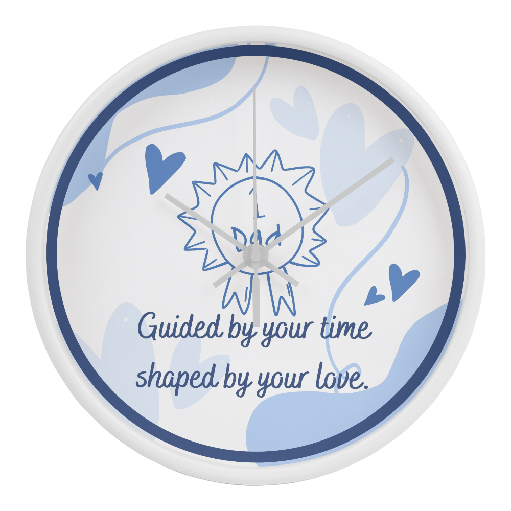 #1 Dad Wall Clock – Timeless Fatherly Love - White White - Wall Clocks