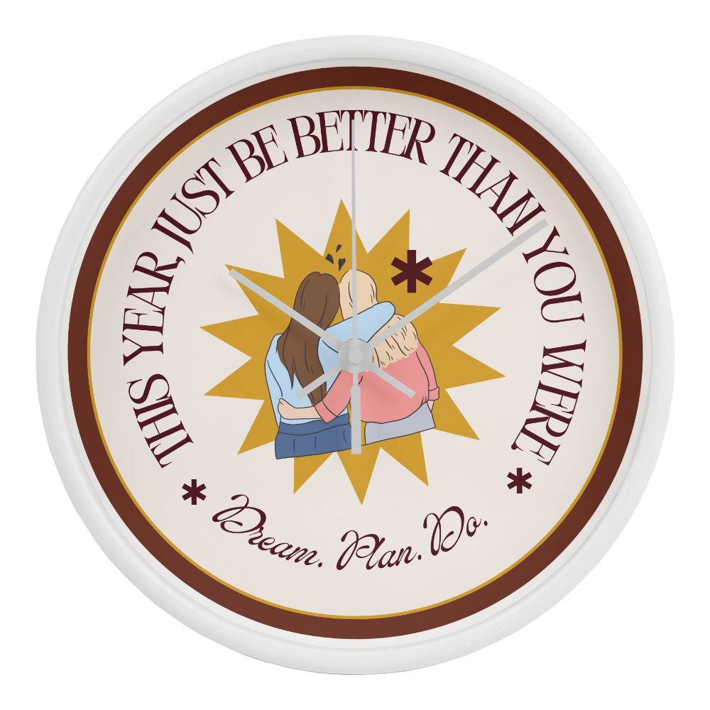 Dream Plan Do – Wall Clock Gift - White White - Wall Clocks